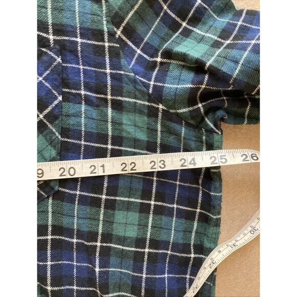 Gap Women's Relaxed Fit Flannel Shirt Sz XXL New Nixie Plaid Blue Green $70 - Picture 6 of 7